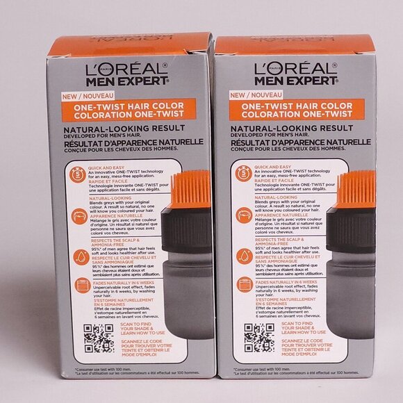 L'OREAL MEN EXPERT One Twist Hair Colour Shade 07 Dark Blonde BNIP LOT OF 2 - Picture 4 of 6
